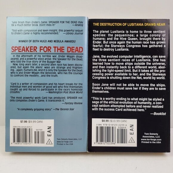 Orson Scott Card Speaker for Dead, Children of Mind Unread Book Pair Vintage 90s - Picture 2 of 10